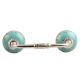 Sea Green Leaf Ceramic Bridge Handle